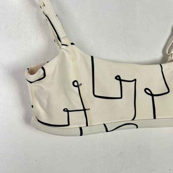NWT WeWoreWhat Cami Bra Top Scribbles Off White Size Small S NEW - Picture 3 of 11